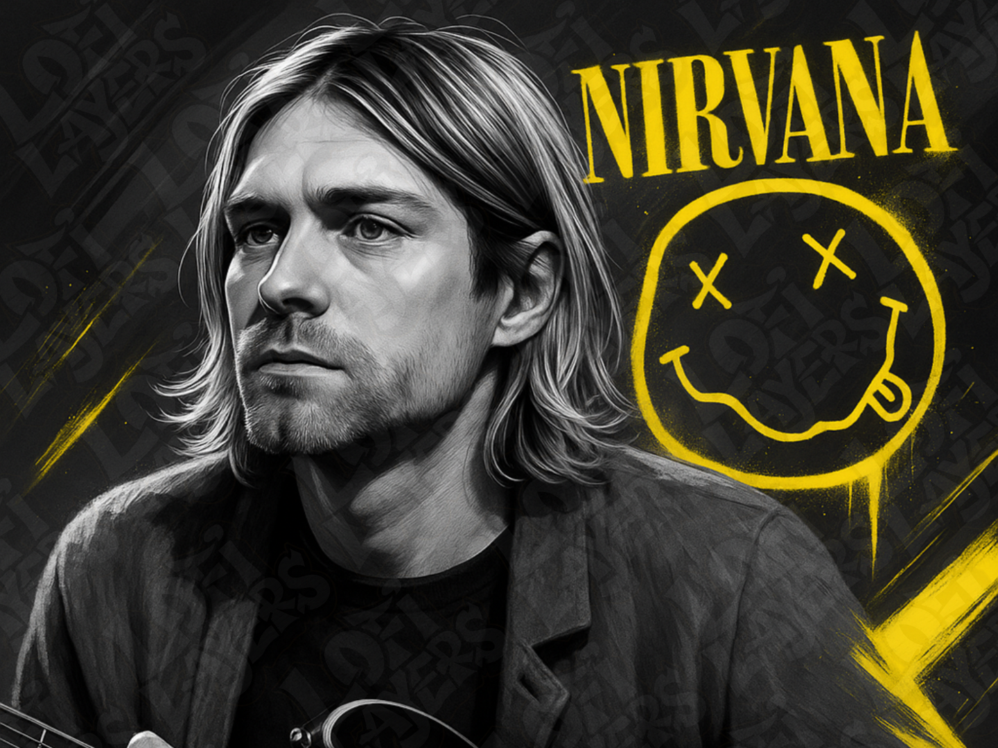 Kurt Cobain Color Pop