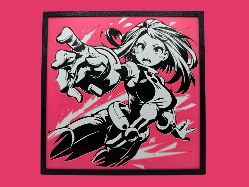 Ochaco (Uravity) Monochrome on Pink