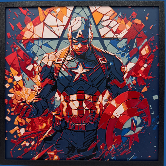 Captain America Stained Glass
