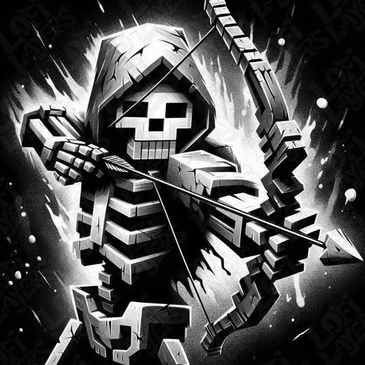 Minecraft Skeleton Monochrome