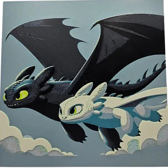 Toothless and Light Fury