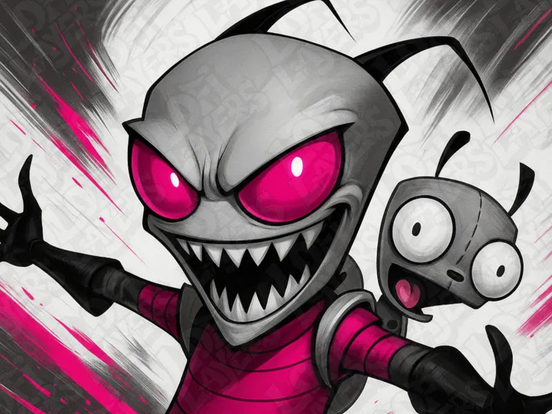 Invader Zim and GIR Color Pop